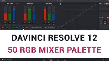 DaVinci Resolve 12 - 50 RGB Mixer Palette