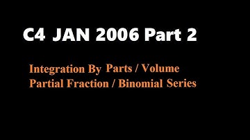C4 2006 Jan (Part2 Q4,5)