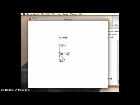 Pure Data Tutorial 02 - Random Frequency Generator