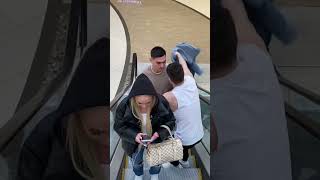 Prank on the escalator