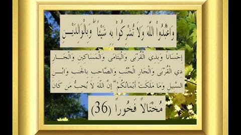 القران الكريم سورة النساء الأية 36.wmv