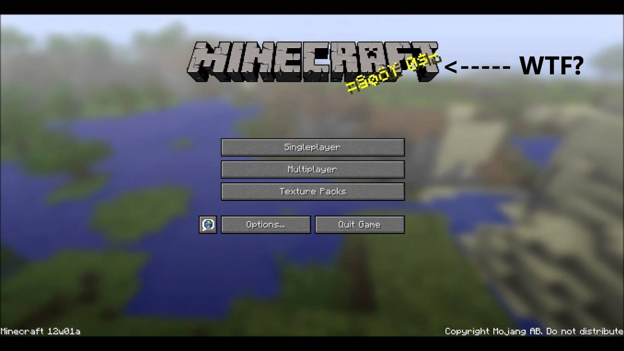 Minecraft Weird Title Screen Thing [HD] YouTube