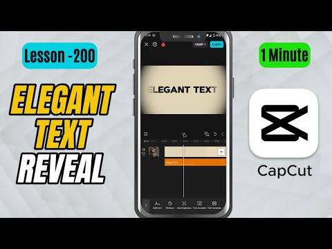 How to Add Elegant Cinematic Text Opener in CapCut Mobile - Lesson 200 CapCut Tutorial