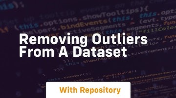 removing outliers from a dataset
