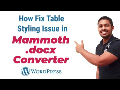 How to fix table styling issue in mammoth .docx converter | Convert a web page to word document