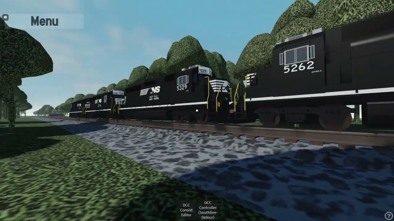 roblox NS K76 in southline detour with 4 NS geeps and a NS AC44C6M