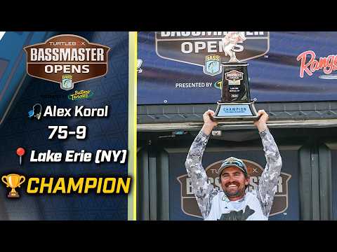 Alex Korol wins Bassmaster Open at Lake Erie with 75 pounds, 9 ounces
