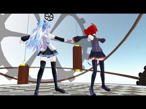 【MMD】シリョクケンサ【ネギドリル（お宮式ミク、zeze式テト）】 sm21301504