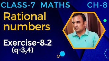 Class-7th Maths Chapter-8 Rational Numbers Exercise-8.2(q-3,4) New Edition-2024