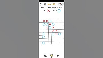 brain out level 180 solve//five in a row. it