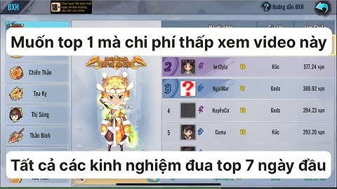 Thiếu Niên Hiệp Khách | Muốn Top 1 Và Top Cao Tuần Đầu Thì Xem Hết Video Này | Tam Thái Tử