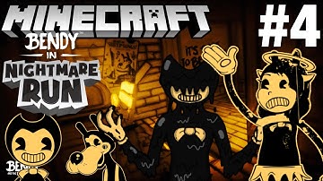 Bendy in Nightmare Run in Minecraft Part 4 - Map Showcase
