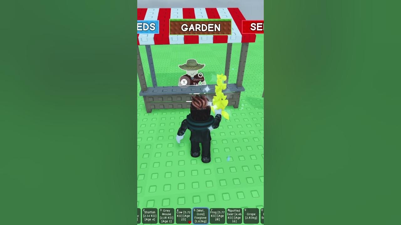 Selling golden Foxglove flower in Roblox Grow A Garden #shorts #growagarden #roblox