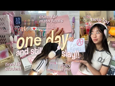 How I STUDY 24hrs BEFORE AN EXAM (and still get an A) STUDY VLOG ₊˚🎀📂⊹cramming, intense