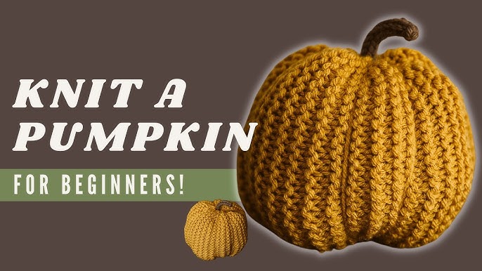 Knitting for Beginners Course Fall Pumpkin • Stencil - a DIY