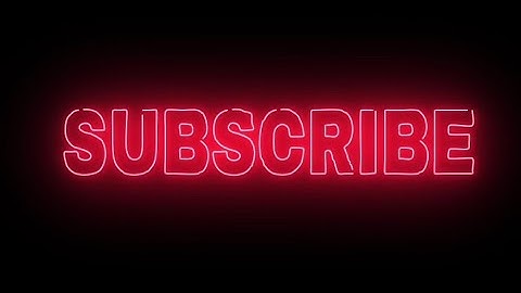 Subscribe | Red Neon Text Glow Light | Subscribe Button | After Effects | LOOP VIDEO | Color Stroke
