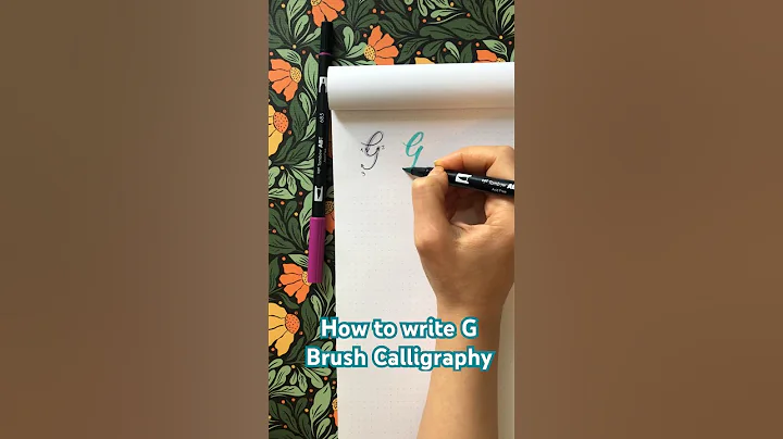 How to write capital G - brush calligraphy! #shorts #brushpen #handlettering