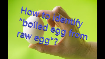 HOW TO IDENTIFY BOILED EGG FROM RAW EGG/thephysicsdude