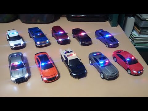 Greenlight 1/64 scale police cars with LED lights!!