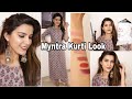 Myntra Kurti Makeup Look | Indian Girl Makeup | Smokey Eye Look Using Kajal | Super Style Tips