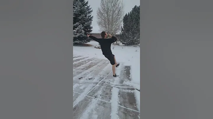 Falling on Ice 🧊 #fall #funny #fail #ice #slide #winter #santa