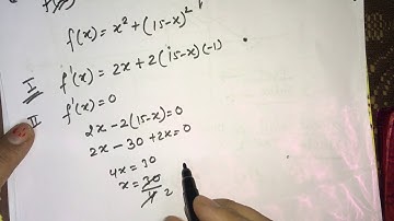 CBSE XII MATHEMATICS - AOD - Find two numbers whose sum is 15 and sum of whose square is minimum.