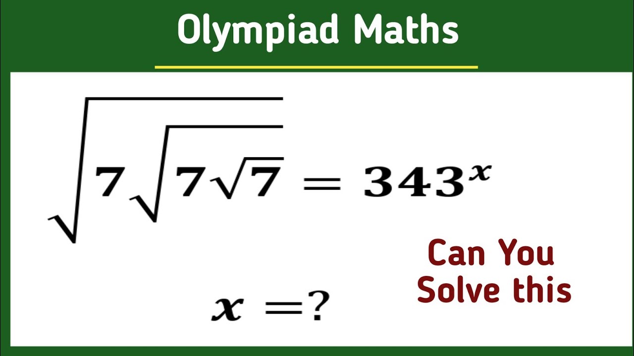 Can you solve this square root problem || maths olympiad || - YouTube