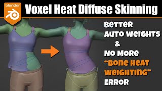 Blender: Voxel Heat Skinning addon (Automatic Weights on Steroids) screenshot 1