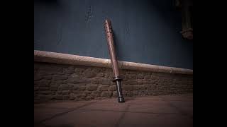 Bandit's baton, upgrade, 3d model, animation camera in marmoset toolbag.