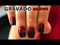 Unha Degrade Vermelho - Como Fazer - Live gravada 16/11/2018