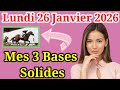 Lundi 26/01 Pronostics Quinté + PMU: Découvrez mes Bases Incontournables + Chevaux de Complément
