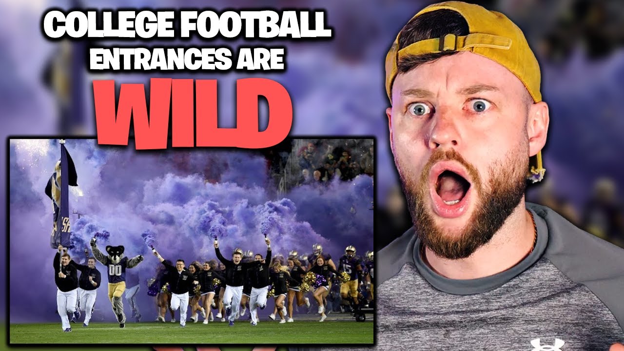 BRITISH GUY Reacts to BEST COLLEGE FOOTBALL ENTRANCES (part 2) YouTube