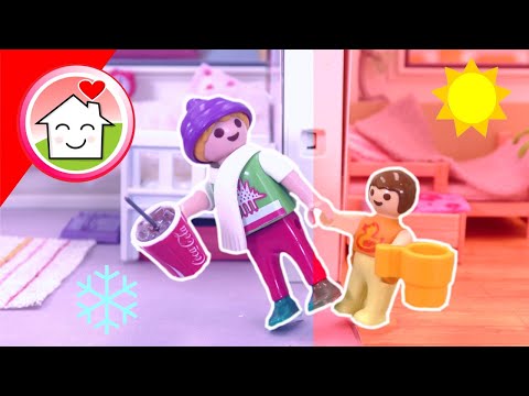  New  Playmobil Familie Hauser - kalt oder warm? - Geschichte mit Anna und Lena