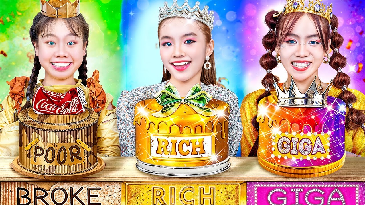 ¡Estudiante Pobre Vs Rica Vs Giga Rica En La Fiesta De Cumpleaños De La Profesora!