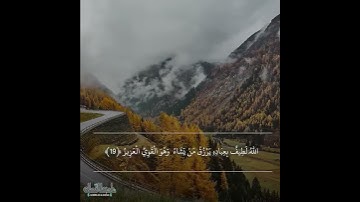 اللَّه لَطِيفٌ بِعِبَادِهِ يَرْزُقُ مَن يَشَاءُ  وَهُوَ الْقَوِيُ الْعَزِيز سورة الشورى ناصر القطامي