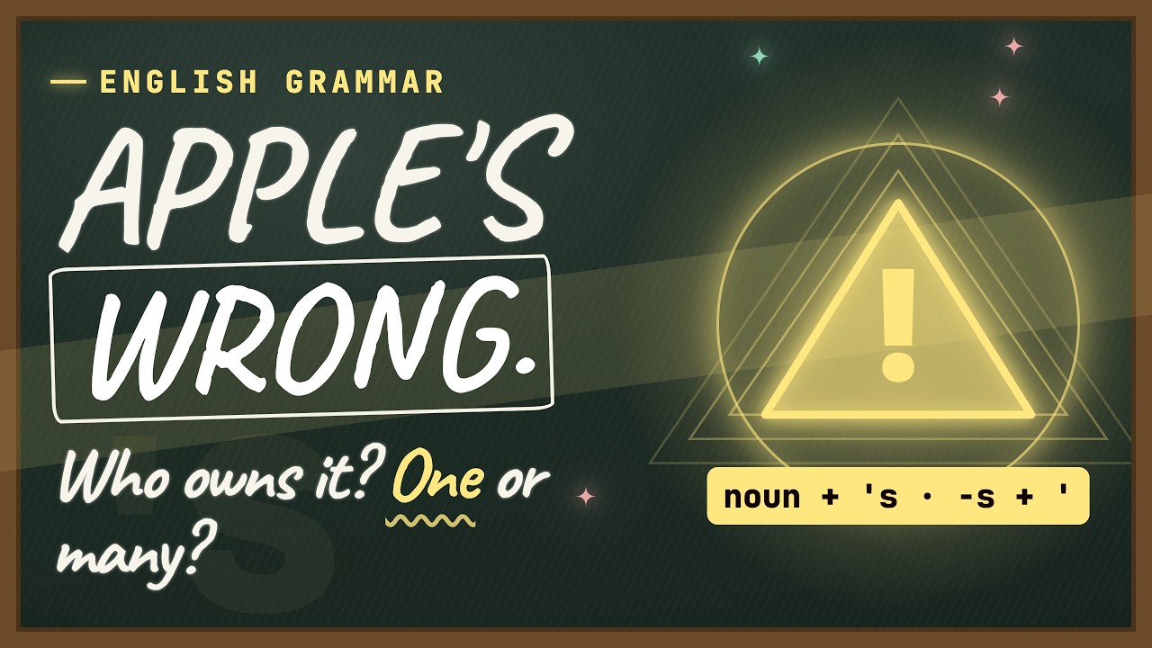Possessive 's in English | Apostrophe S Grammar Lesson - YouTube