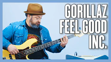 Gorillaz Feel Good Inc. Guitar AND Bass Lesson + Tutorial