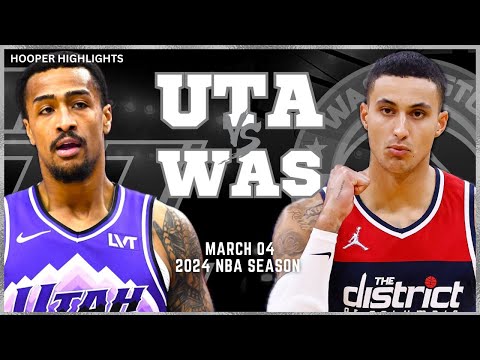 Utah Jazz vs Washington Wizards Full Game Highlights | Mar 4 | 2024 NBA Season