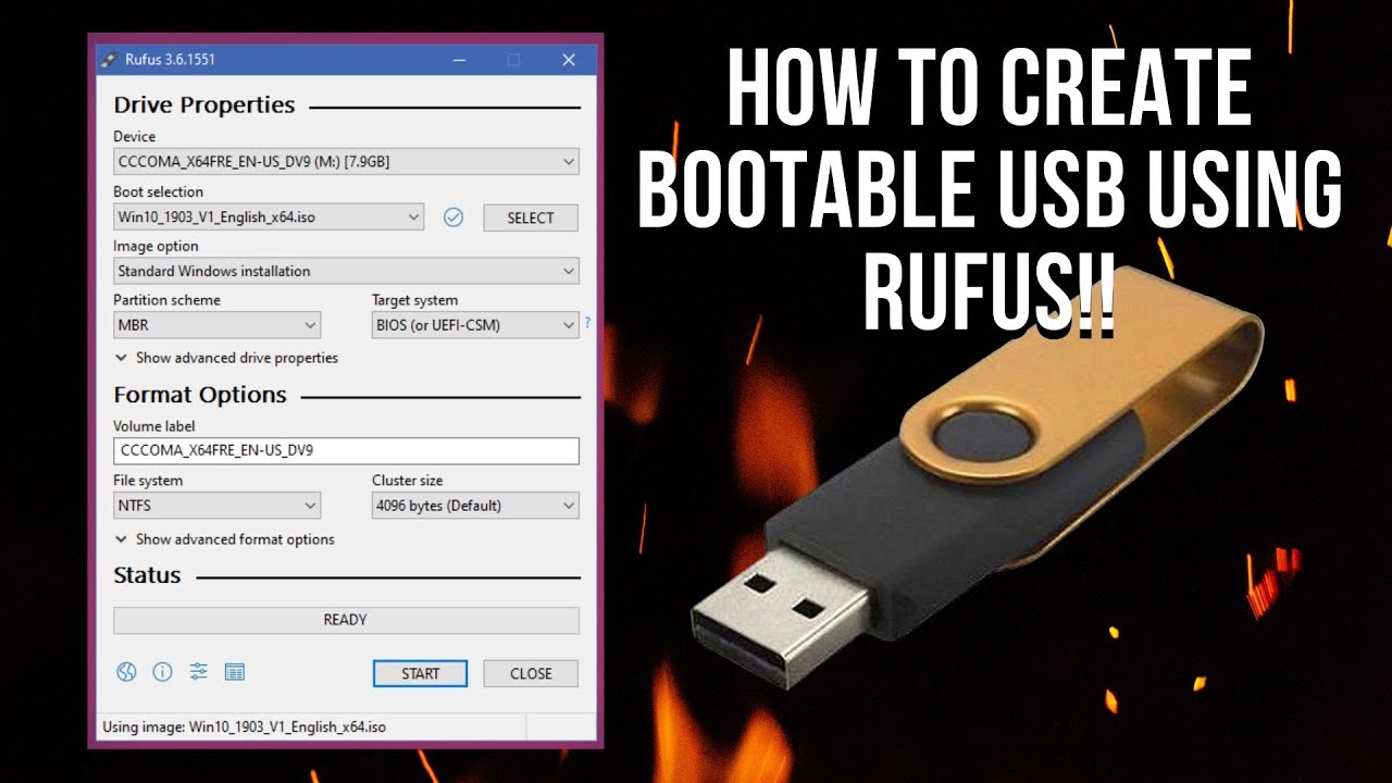 How To Create Bootable Usb Using Rufus Youtube