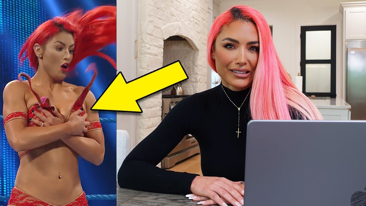 reacting to my old WWE videos... (this was on live TV)