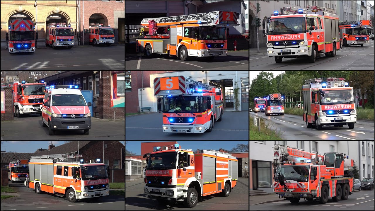 [ALLE 9 FEUERWACHEN!] EINSATZFAHRTEN in DÜSSELDORF -