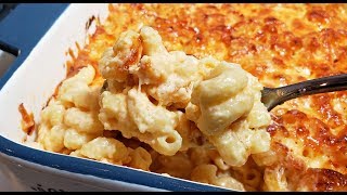 CREAMY BAKED MAC AND CHEESE RECIPE | 4 Cheese Mac N Cheese Recipe