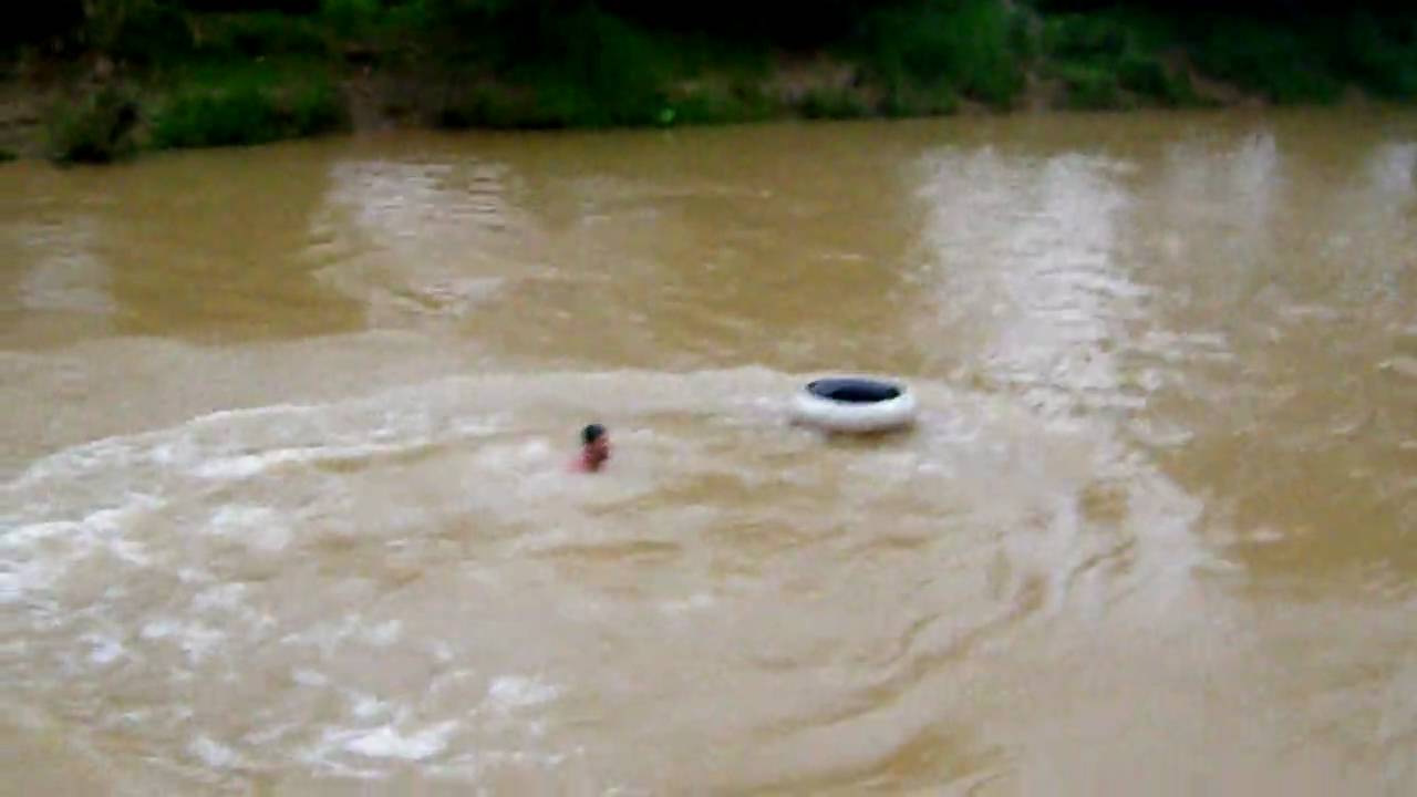 Macca on slide in Tube Laos Tubing Party YouTube