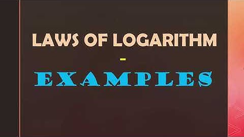 Bridge Course-11 | Examples based on laws of logarithms