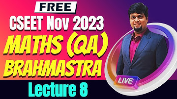 FREE CSEET Maths Brahmastra Revision Video Lectures | Lecture 8
