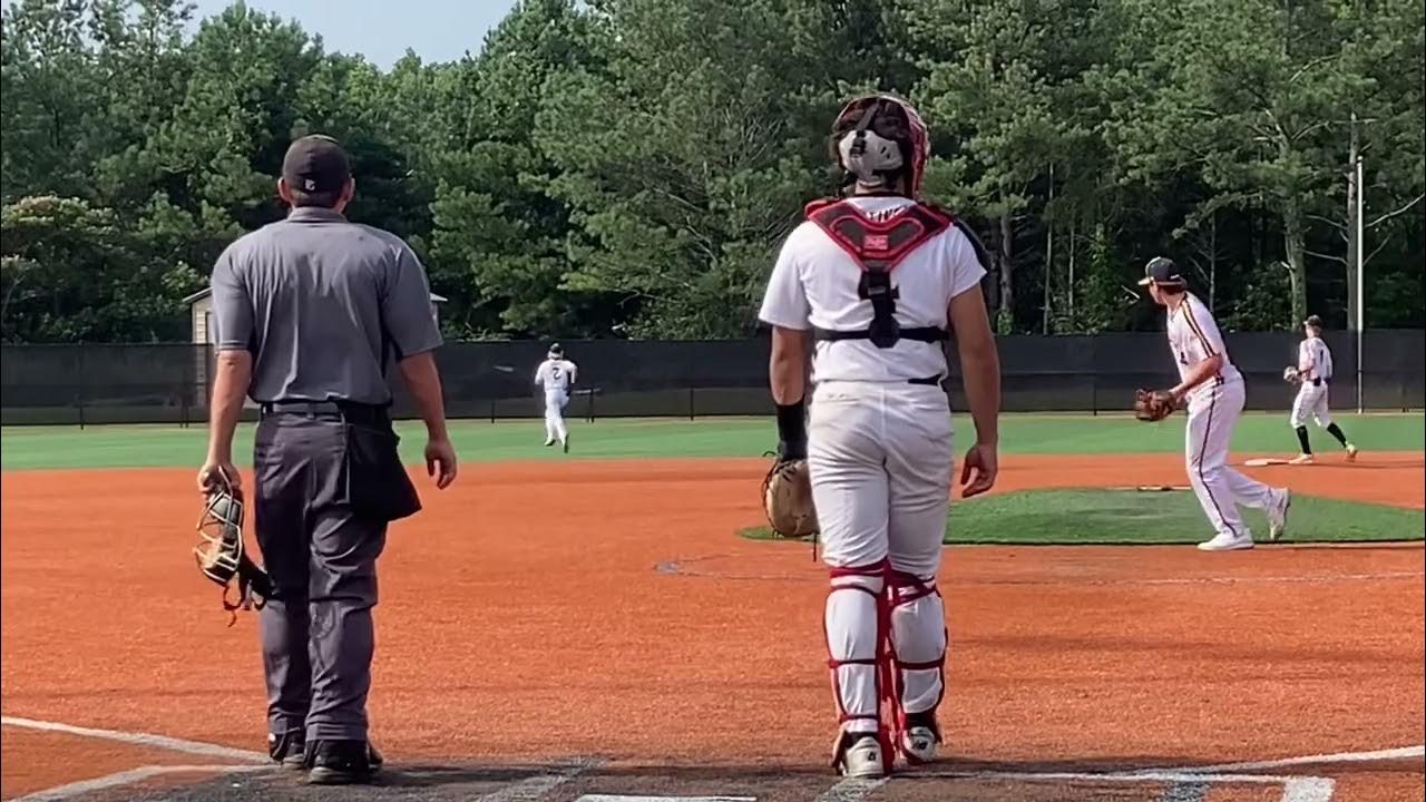Gabriel Del Fuoco, 2024 C/1B, 6’2”, 185 lbs blasting a double over the