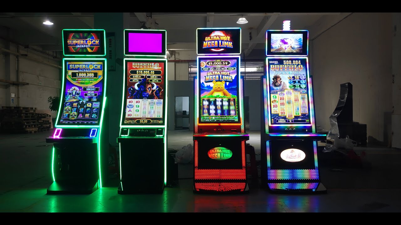 2022 New 43 inch curved slot game machine casino arcade gambling game machine with full front LED