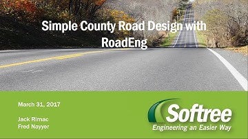 Simple County Road Design with RoadEng