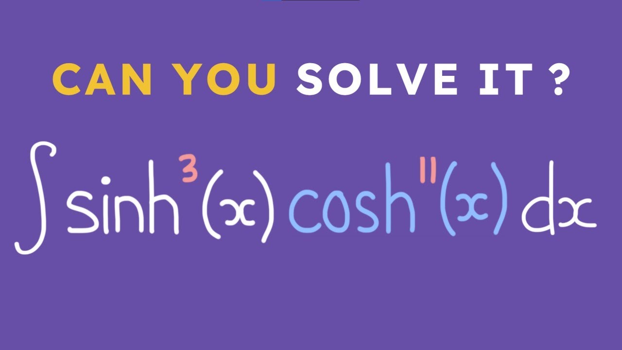 Hyperbolic Integral sinh^3(x)cosh^11(x) - YouTube