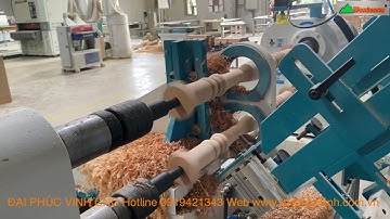 MÁY TIỆN GỖ CNC 2 Trục làm việc đồng thời Woodmaster Làm việc siêu nhanh